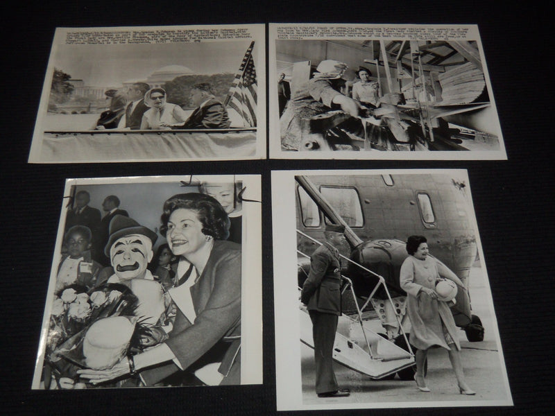 LADY BIRD JOHNSON WIRE PHOTOS LOT OF 9 - 8x10 - #102