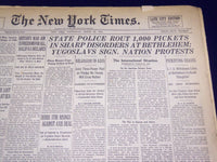 1941 MARCH 26 NEW YORK TIMES - STATE POLICE ROUT 1,000 AT BETHLEHEM - NT 1235