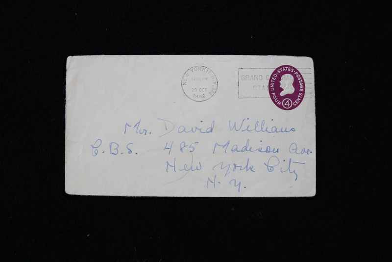 1962 KITTY CARLISLE HART SIGNED NOTES & ENVELOPE - LOT OF 3 - K 2778