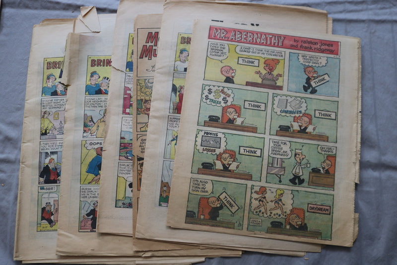 1970'S SUNDAY COLOR COMICS PAGES - HUGH LOT - 3 INCH STACK - NP 9310