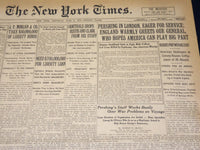 1917 JUNE 9 NEW YORK TIMES - PERSHING IN LONDON, EAGER FOR SERVICE - NT 7790