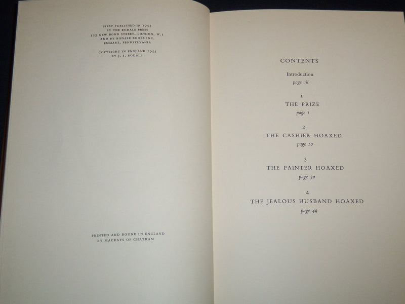 1955 THREE HUSBANDS HOAXED BOOK BY TIRSO DE MOLINA - KD 4815P