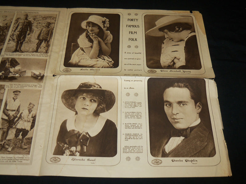 1916 MARCH 19 NEW YORK WORLD PICTURES GRAVURE SECTION - CHAPLIN - NP 5438