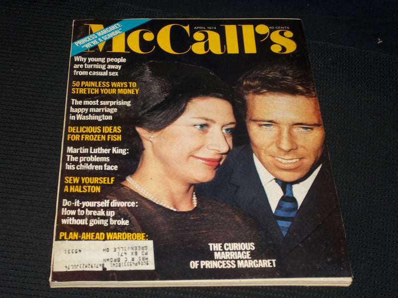 1974 APRIL MCCALL'S MAGAZINE - PRINCESS MAEGARET MARRIAGE FRONT COVER - E 682