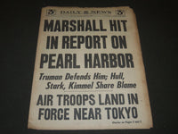 1945 AUG 30 NEW YORK DAILY NEWS - MARSHALL HIT REPORT ON PEARL HARBOR - NP 2067