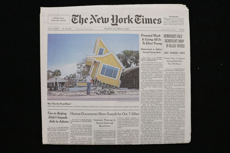 2024 OCTOBER 13 NEW YORK TIMES - DEMOCRATS FACE SIGNIFICANT DROP IN BLACK VOTERS