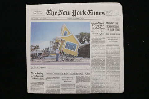 2024 OCTOBER 13 NEW YORK TIMES - DEMOCRATS FACE SIGNIFICANT DROP IN BLACK VOTERS