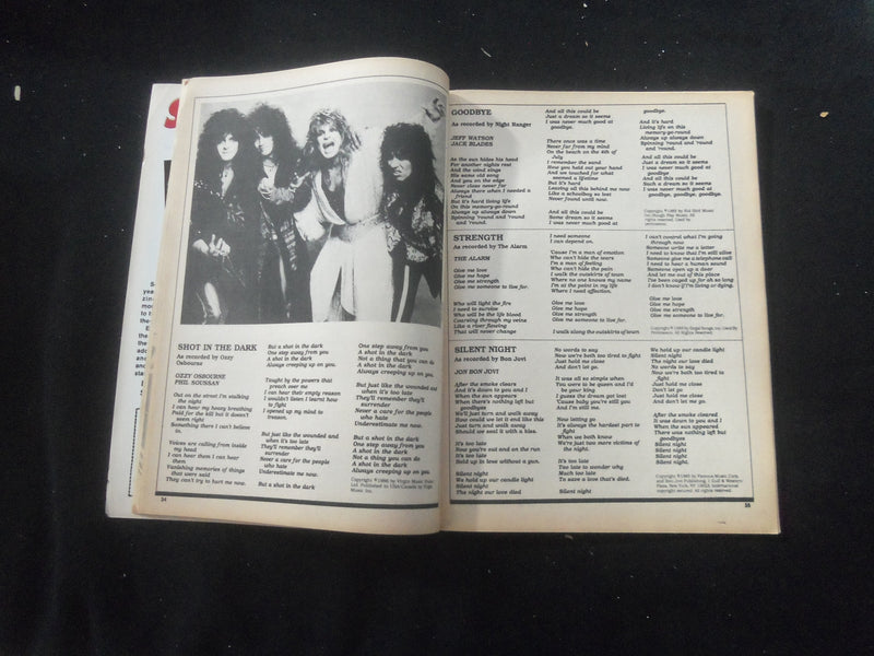 1986 JUNE SONG HITS MAGAZINE - PAT BENATAR COVER - SP 1521Q
