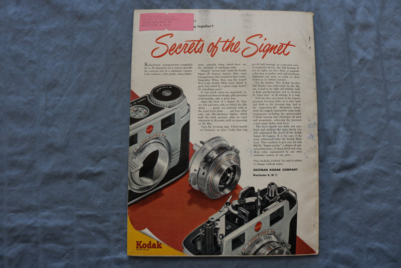 1953 FEBRUARY PHOTOGRAPHY MAGAZINE - FLASH WITHOUT WIRES COVER - SP 1195X