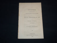 1834 ROYALL PROFESSOR OF LAW DISCOURSE HARVARD UNIVERSITY DISCOURSE - J 9264