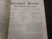 1910 SATURDAY REVIEW 2 BOUND VOLUMES - COMPLETE YR- PUBLISHED IN LONDON - R 1119