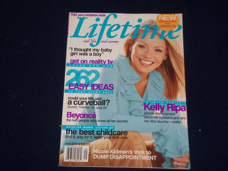 2003 SEPTEMBER LIFETIME MAGAZINE - KELLY RIPA COVER - SP 9705