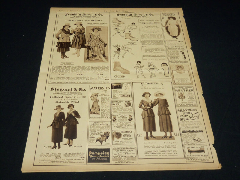 1918 MARCH 24 NEW YORK TIMES PICTURE SECTION NO. 8 & 9 - 69TH REGIMENT - NT 8803