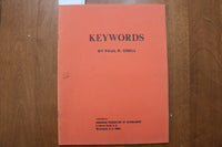1970 KEYWORDS SOFTCOVER BOOK BY PAUL R. GRELL - K 3164