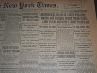 1927 JUNE 18 NEW YORK TIMES - LINDBERGH FLIES TO ST. LOUIS WELCOME - NT 6282