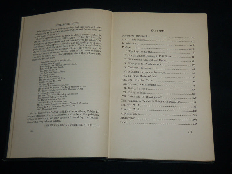 1946 THE RAPE OF LABELLE HARDCOVER BOOK BY HARRY HAHN - KD 7260