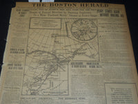 1906 NOVEMBER 22 THE BOSTON HERALD - DETAIL MAP OF PEARY'S 2000 DASH - BH 129