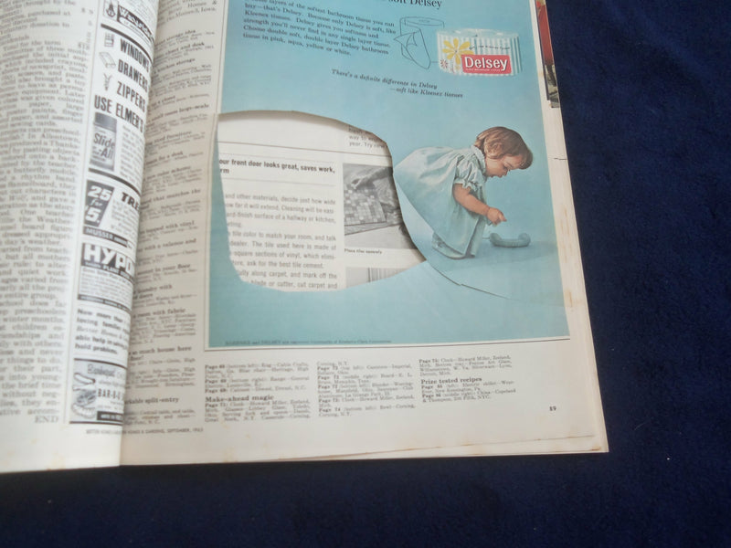1963 SEP BETTER HOMES AND GARDENS MAGAZINE - NICE COVER, PHOTOS & ADS - ST 4628M