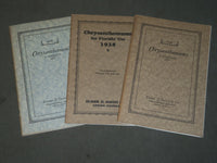 1928-1929 ELMER D. SMITH & CO. CHRYSANTHEMUMS FLORISTS' CATALOG LOT OF 3- O 1608