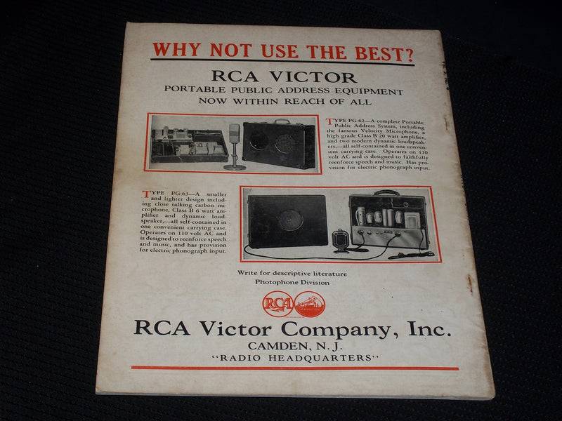 1933 OCTOBER RADIO-CRAFT MAGAZINE VERY NICE COVERS & ADS - E 411