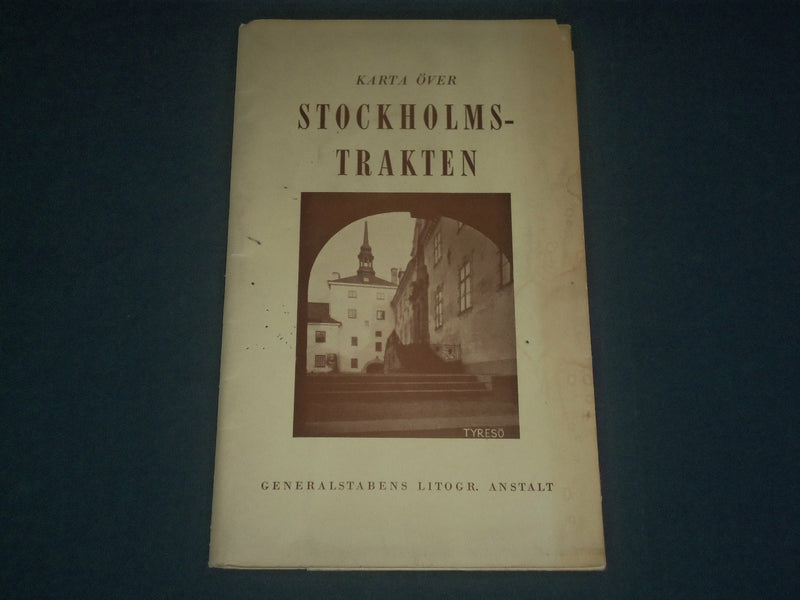 1939 KARTA OVER STOCKHOLMS-TRACKTEN FOLD-OUT MAP - SWEDEN - J 3966