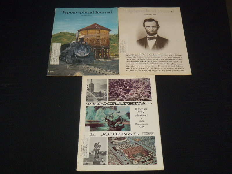 1977-1986 TYPOGRAPHICAL JOURNAL MAGAZINE LOT OF 7 ISSUES - O 3730