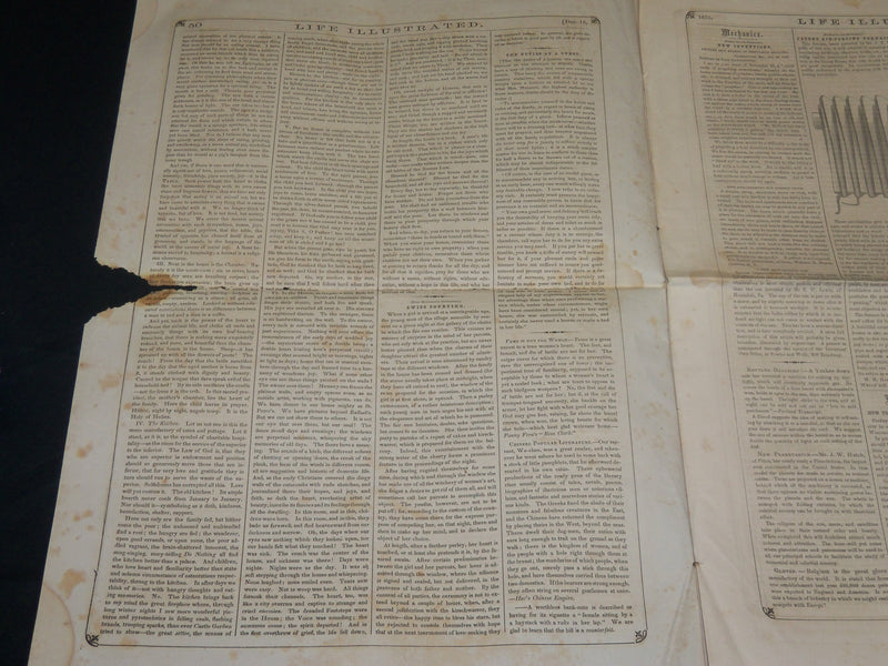 1855 DECEMBER 15 LIFE ILLUSTRATED NEWSPAPER - HENRY WARD BEECHER - NP 4791