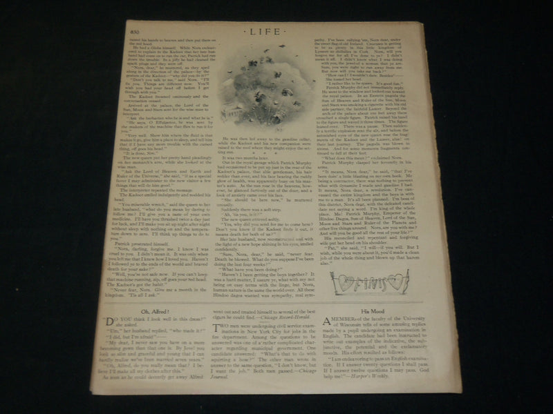 1906 JULY 5 LIFE MAGAZINE - FOURTH OF JULY COVER - NICE ILLUSTRATIONS - B 4590Y