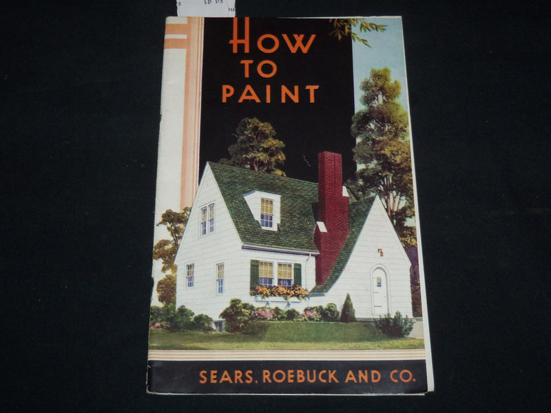 1938 SEARS ROEBUCK & CO. HOW TO PAINT REFERENCE GUIDE - J 9122