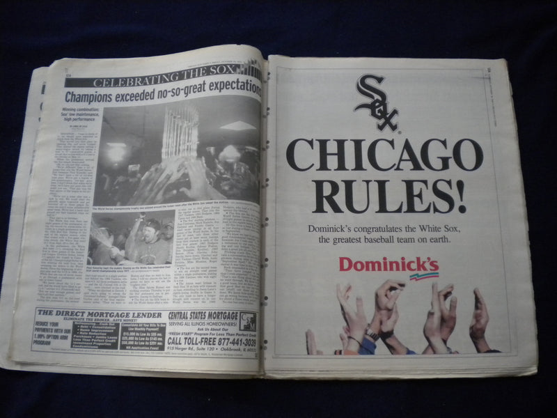 2005 OCTOBER 28 CHICAGO SUN-TIMES NEWSPAPER - CELEBRATING WHITE SOX - NP 5955