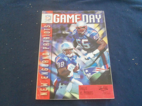 1997 AUG 21 GAMEDAY MAGAZINE-PHILADELPHIA EAGLES VS NEW ENGLAND PATRIOTS- F 250V