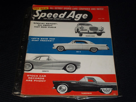 1956 JULY SPEED AGE MAGAZINE - NICE RACING FRONT COVER - E 1964