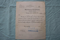 1884 DEPARTMENT OF THE INTERIOR LETTER AND ENVELOPE - K 2488