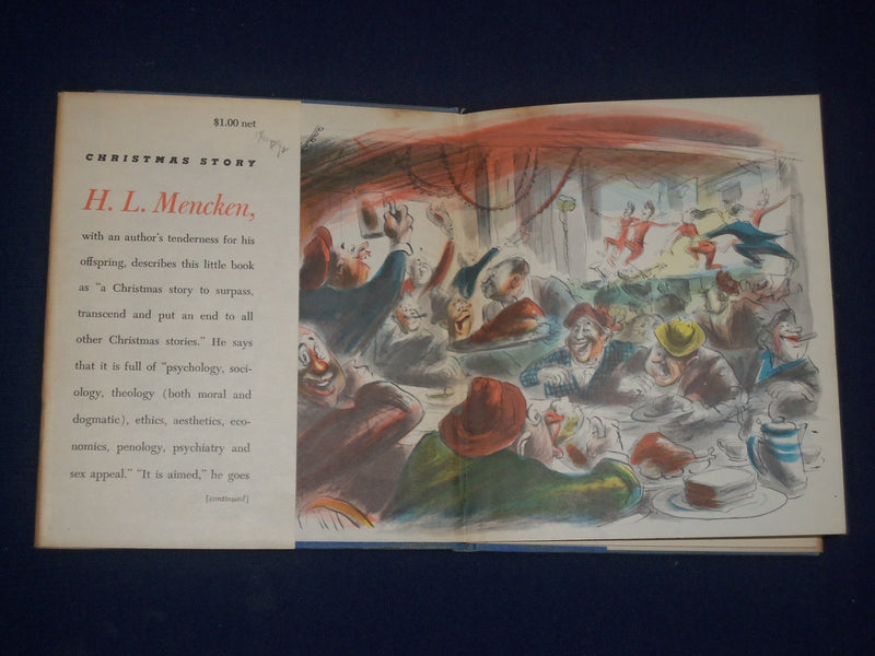1945 CHRISTMAS STORY BOOK BY H. L. MENCKEN - ILLUSTRATIONS BY CRAWFORD - KD 2484