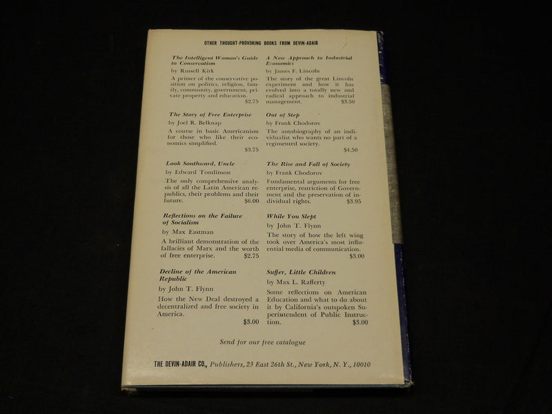 1964 THE CONSERVATIVE AMERICAN BOOK INSCRIBED BY CLARENCE MANION - D 476