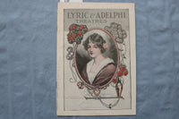 1916 LYRIC & ADELPHI THEATRES PROGRAM - LOT OF 2 - K 2735