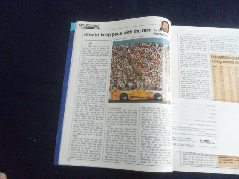 1987 JULY 17-19 MOLSON DIAMOND INDY RACING PROGRAM - SP 3804K