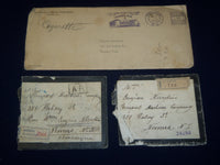 1930'S GREEK LETTERS & STAMPED ENVELOPES LOT - NEWARK NEW JERSEY - J 4767