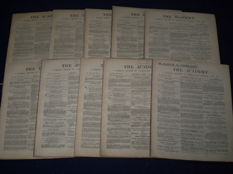1898-1899 THE ACADEMY WEEKLY REVIEW OF LITERATURE LOT OF 35 - LONDON - O 2232