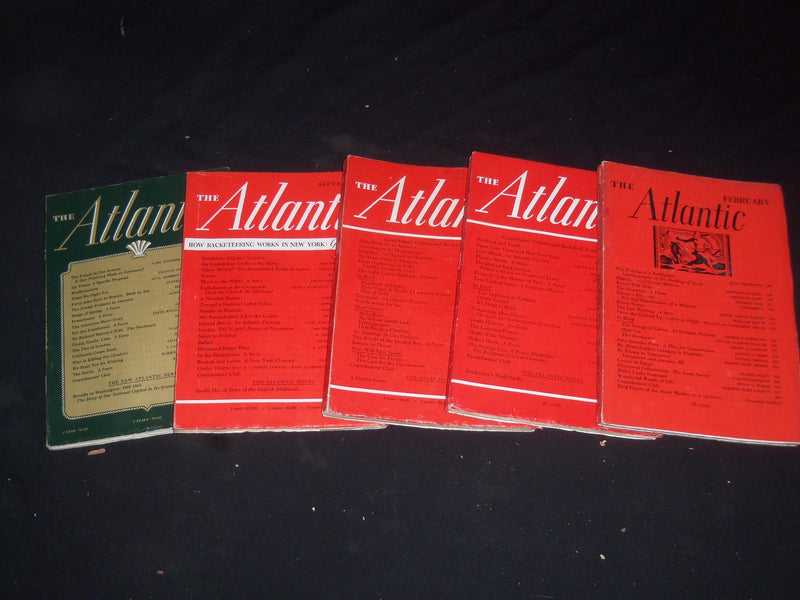 1931-1948 THE ATLANTIC MONTHLY MAGAZINE-LOT 18 ISSUES-STORIES & ARTICLES-WR 1364