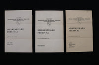 1944 SHAKESPEARE FESTIVAL PROGRAMS - LOT OF 3 & 2 TICKET STUBS - K 2822
