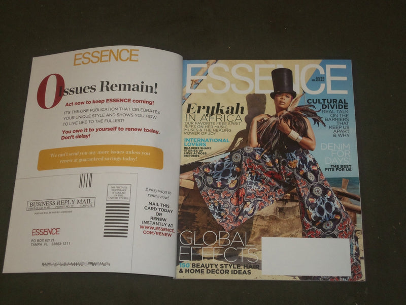 2015 AUGUST ESSENCE MAGAZINE - ERYKAH BADU COVER - B 1369