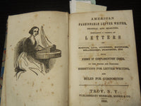 1850 AMERICAN FASHIONABLE LETTER WRITER BOOK - TROY, NEW YORK - K 2602