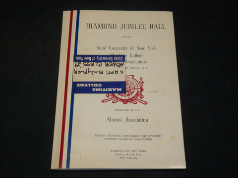 1979 MARITIME COLLEGE DIAMOND JUBILEE BALL PROGRAM + SEATING LISTS - J 5866