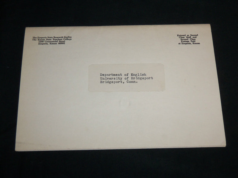1964 SEPTEMBER SHAKESPEARE AND THE RENAISSANCE BOOK - EMPORIA STATE - J 6816