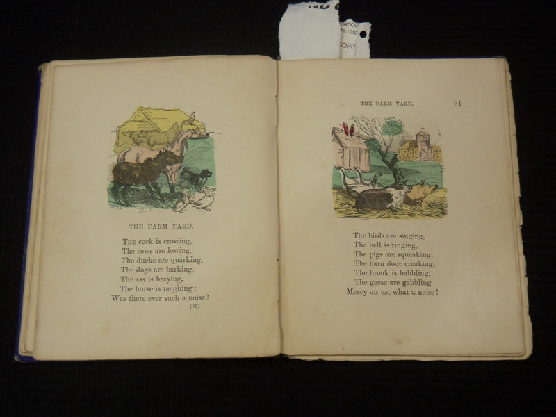 1856 LITTLE SONGS ILLUSTRATED BOOK BY MRS. FOLLEN - HARDCOVER - K 2199