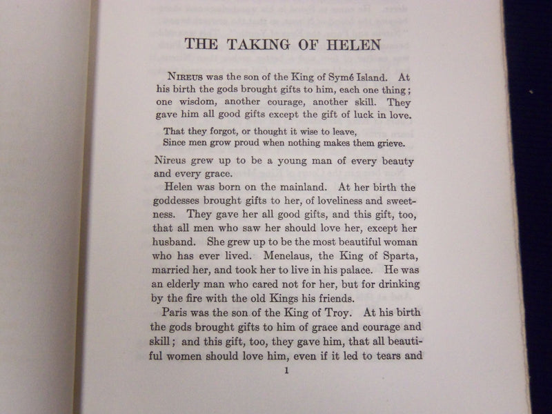 1923 THE TAKING OF HELEN BOOK BY JOHN MASEFIELD AUTOGRAPHED COPY #127 - KD 1721