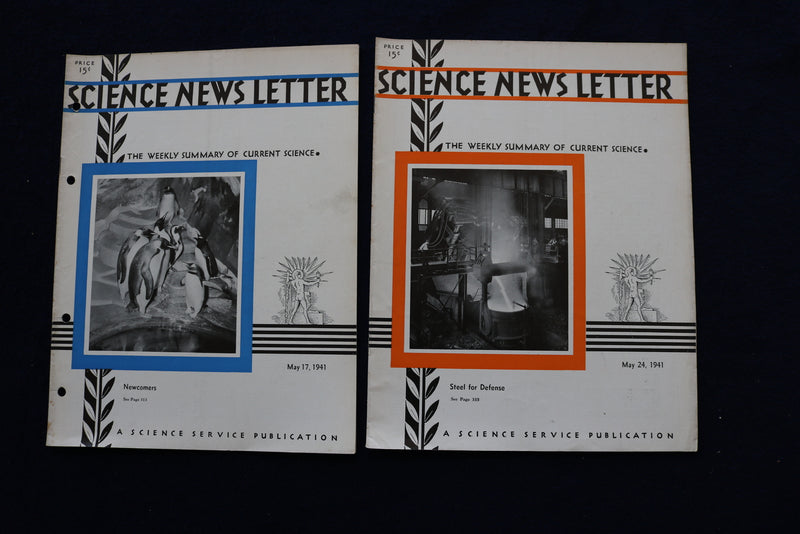 1941 SCIENCE NEWS LETTER - LOT OF 27 - O 3422