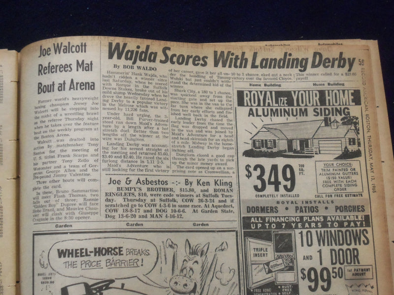 1965 MAY 13 BOSTON RECORD AMERICAN NEWSPAPER - DEMS NEW TAX PLAN - NP 6289