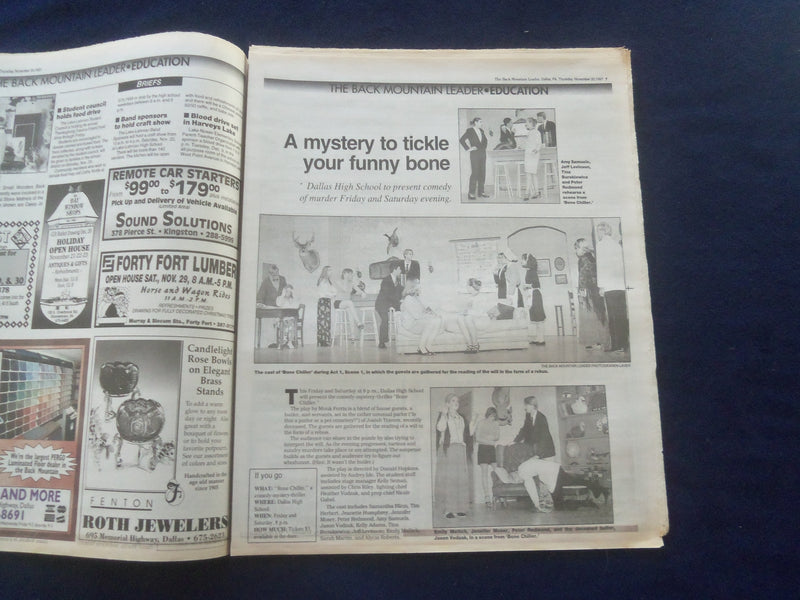 1997 NOV 20 THE BACK MOUNTAIN LEADER NEWSPAPER-SHAVERTOWN, PA-DALLAS HS -NP 6172